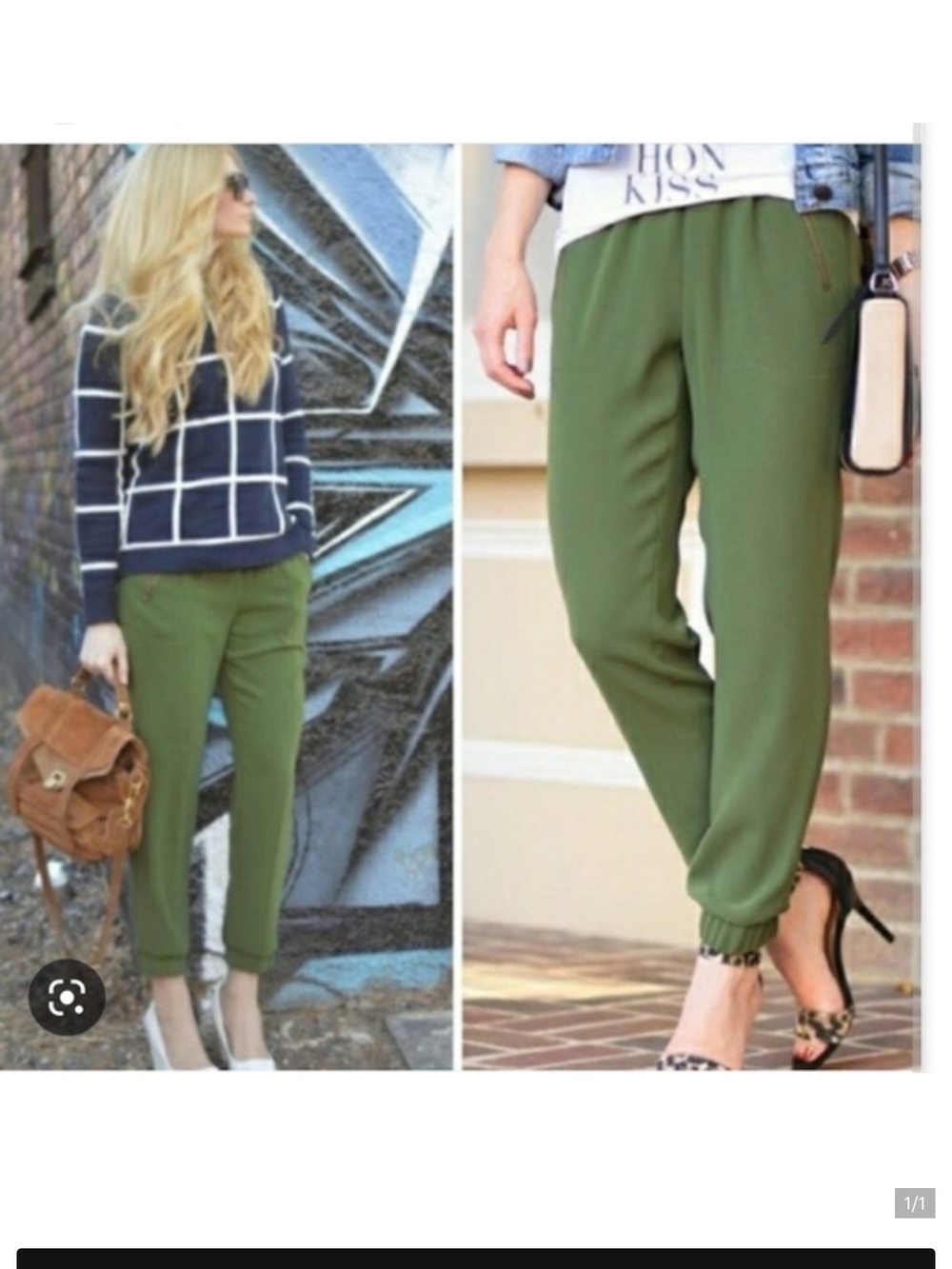 J. Crew Olive Green Elastic Cuff Jogger Pants